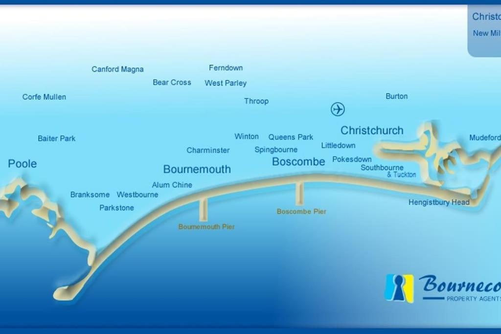 Апартаменти Bournecoast - Near Beach And Shops - Parking - 8498 Борнмут Екстер'єр фото